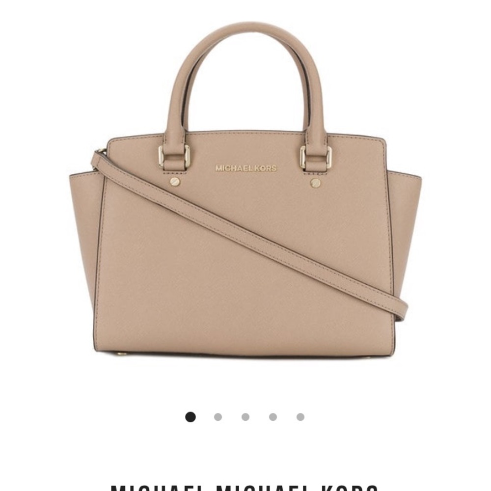 michael kors selma saffiano leather medium satchel